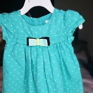 Gymboree Baby Dress (Turquoise and Lime Green)